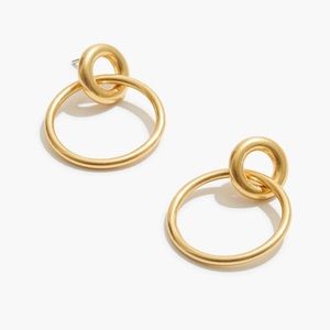 Madewell gold plated double hoop earrings